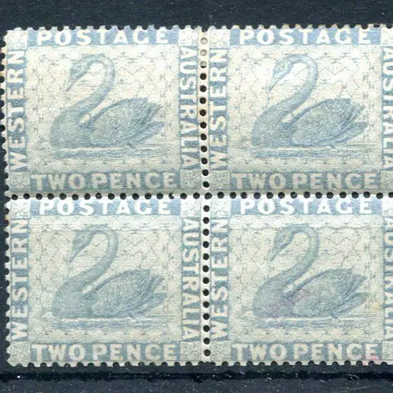1888 2d grey block of 4 with 2 x MH & others MUH. ...