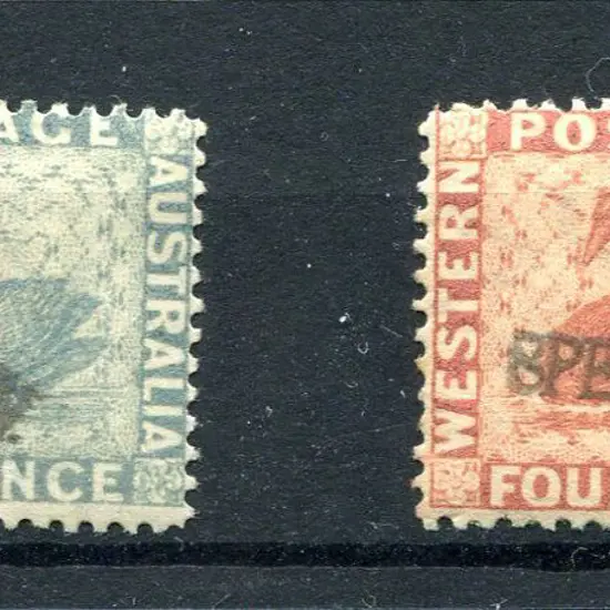 1888 2d grey & 4d red-brown ovptd "SPECIMEN". Both ...