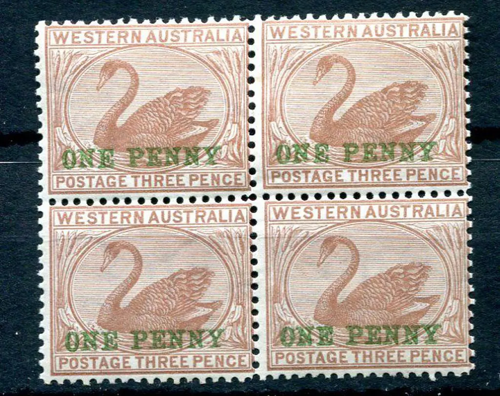 1893 "ONE PENNY" surcharge in green on 3d ... Image 1++