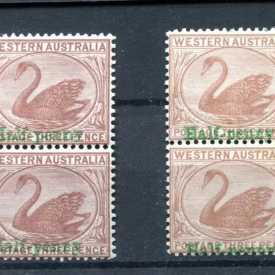 1895 "Half-penny surcharge" in green on 3d pale ...