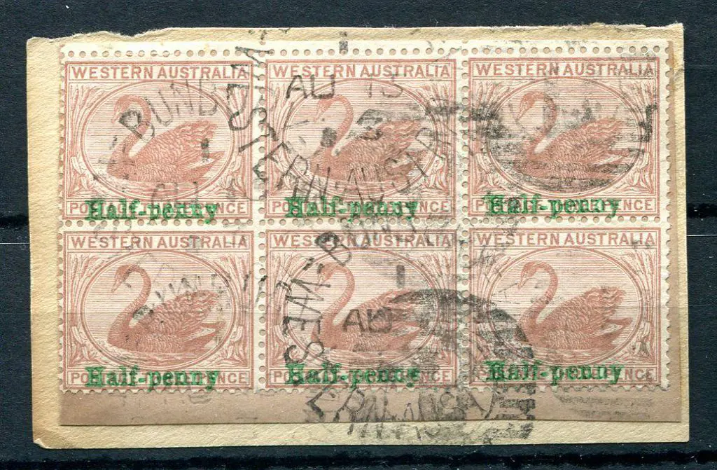 1895 "Half-penny" surcharge in green on 3d ... Image 1++