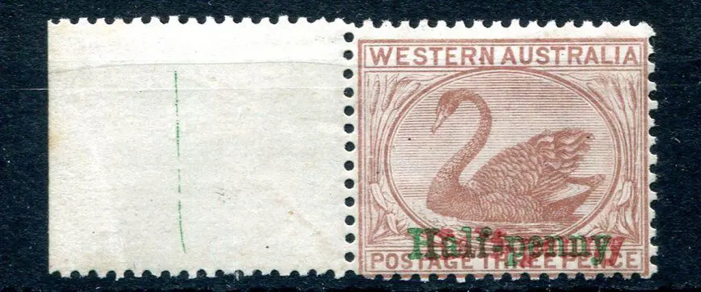 1895 "Halfpenny" on 3d cinnamon surcharge in red & ... Image 1++