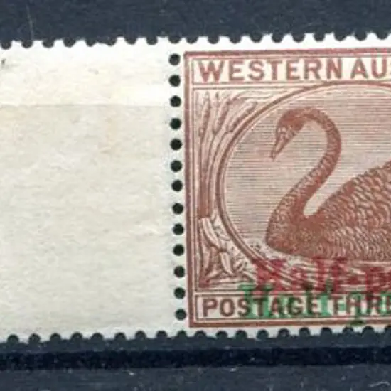 1895 "Half-penny" surcharge in red & green ink on ...