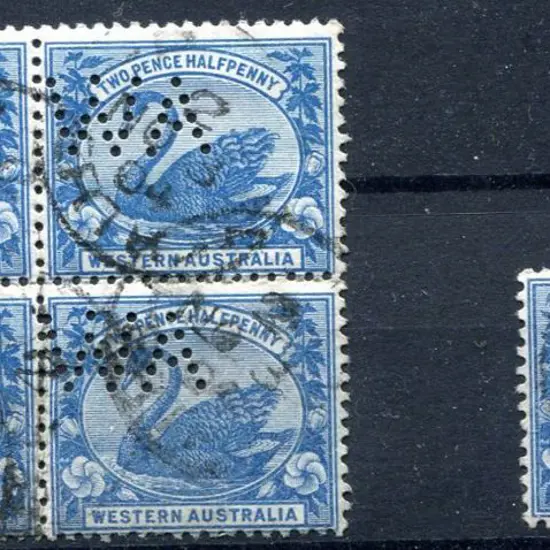 1901 2½d blue, W Crown A wmk, perf. 14, perfined ...