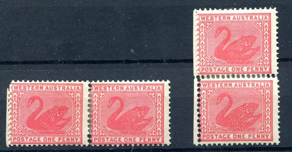 1902/11 1d carmine-rose with upright wmk in 2 ... Image 1++