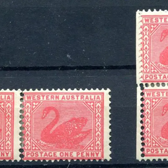 1902/11 1d carmine-rose with upright wmk in 2 ...