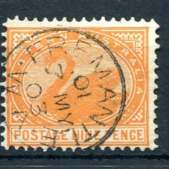 1906 9d yellow-orange superb used with "bullseye" ...