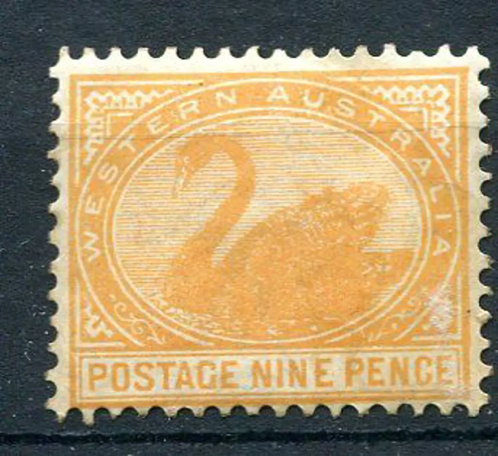 1903 9d yellow-orange, V/Crown upright wmk, perf. ... Image 1++