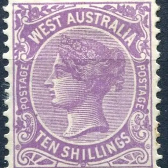 1902 10/- deep mauve. MH with part o.g. Well ...