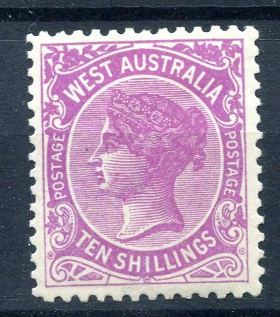 1910 10/- bright purple. Light diagonal crease & ... Image 1++