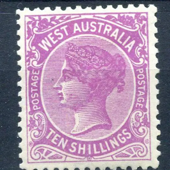 1910 10/- bright purple. Light diagonal crease & ...