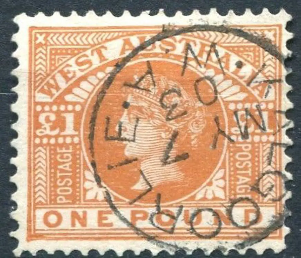 1902 £1 orange-brown. Superb used with "socked on ... Image 1++