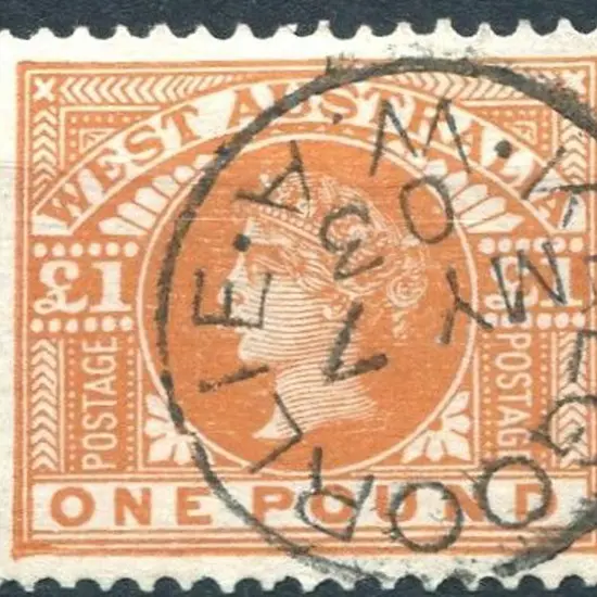 1902 £1 orange-brown. Superb used with "socked on ...
