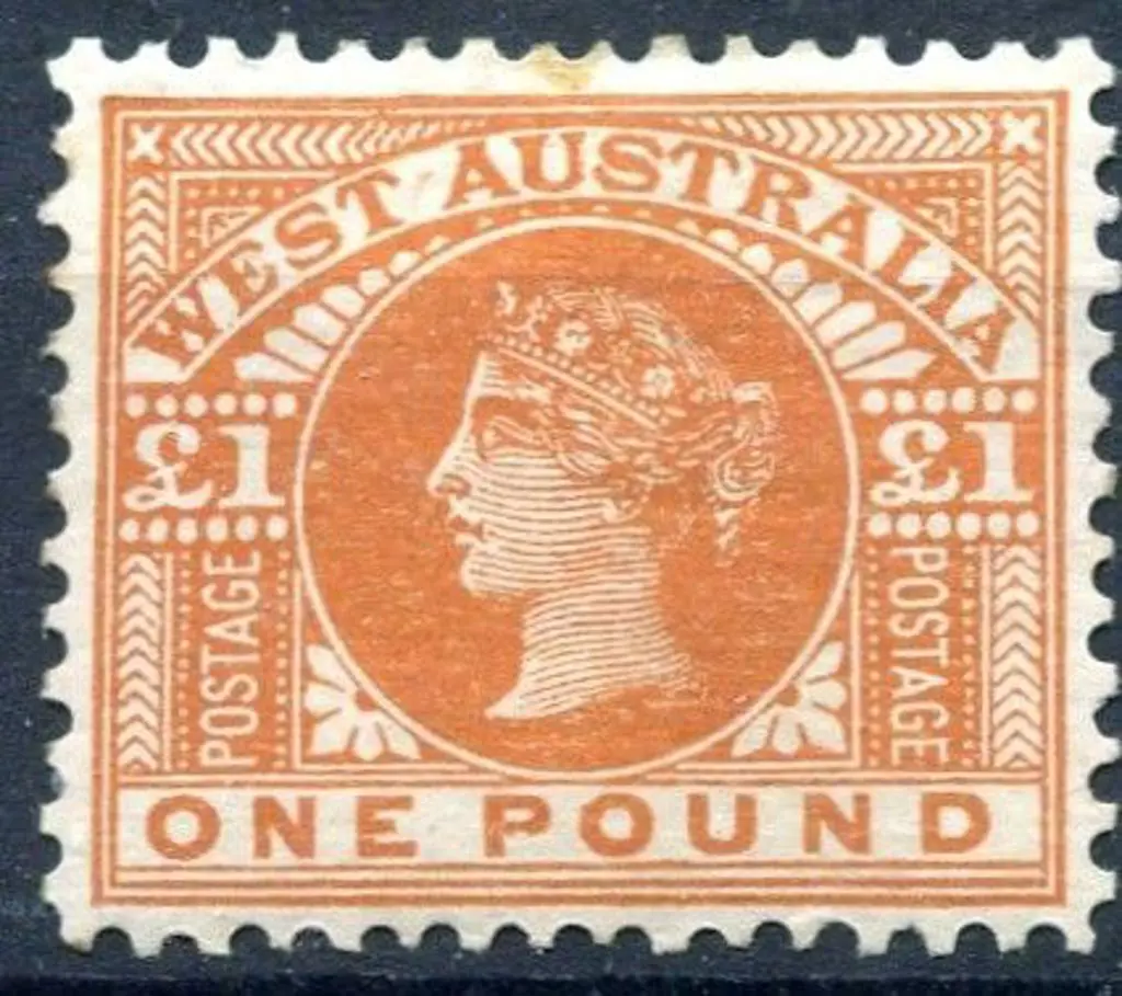 1902 £1 orange-brown. MH with small light central ... Image 1++