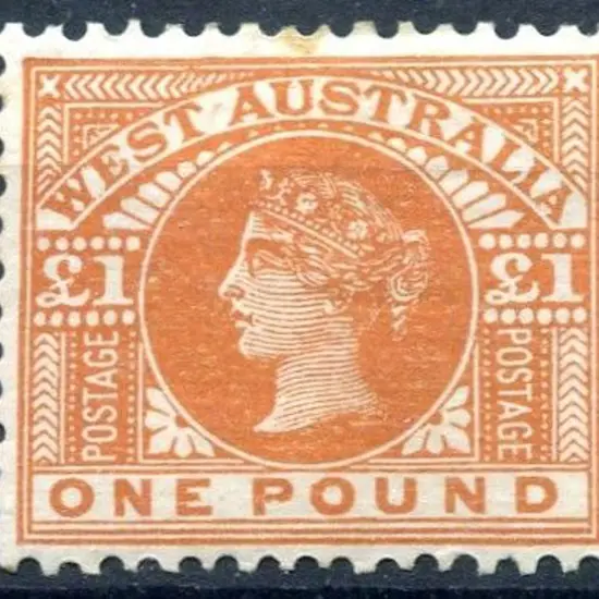 1902 £1 orange-brown. MH with small light central ...