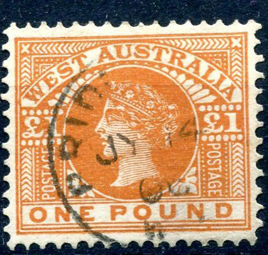 1902 £1 orange-brown. Fine used with neat, part ... Image 1++