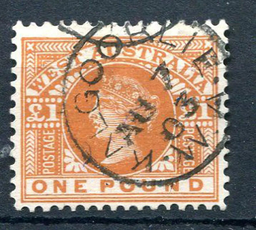 1902 £1 orange-brown. Fine used with full ... Image 1++