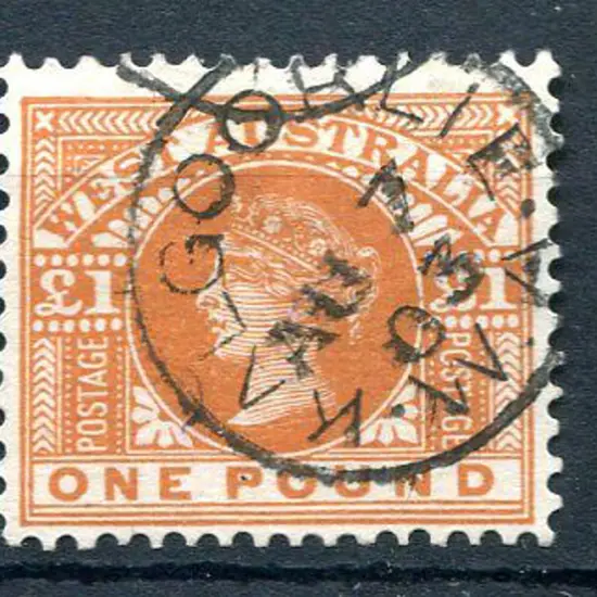1902 £1 orange-brown. Fine used with full ...