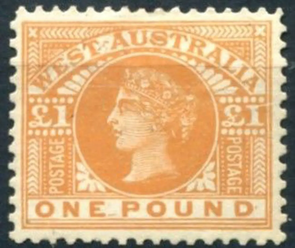 1909 £1 orange. MLH with small dry spot on gum ... Image 1++