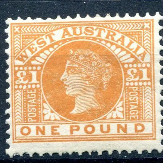 1909 £1 orange. MH, off centre but excellent ...