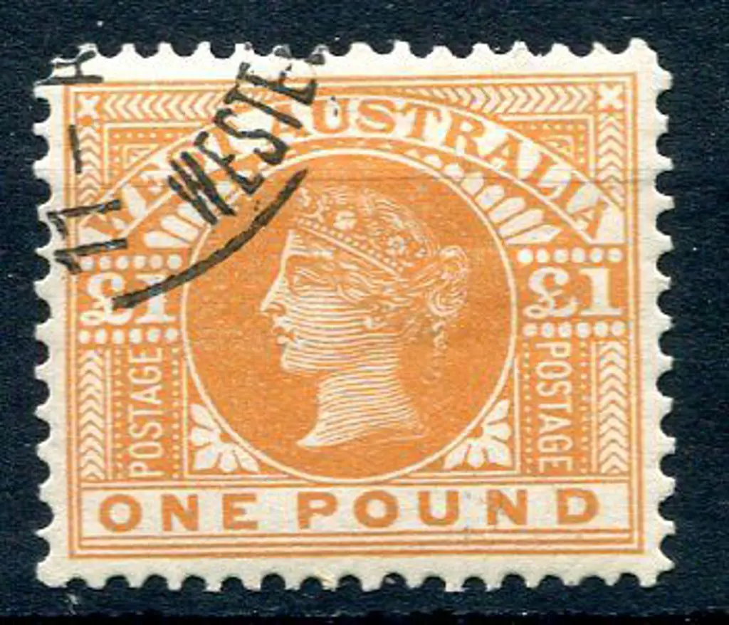 1909 £1 orange with part Perth cds for inclusion ... Image 1++