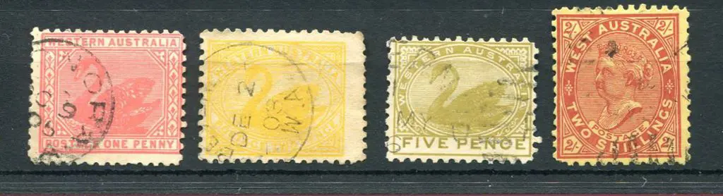 1902/11 1d carmine-rose (centred top right), 2d ... Image 1++