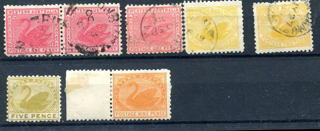 1902/11 1d carmine-rose single & F/U pair (SG ... Image 1++