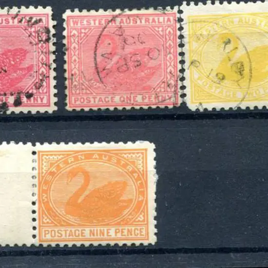 1902/11 1d carmine-rose single & F/U pair (SG ...