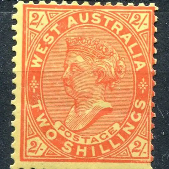 1911 2/- vermilion/yellow. MLH, horiz crease & ...