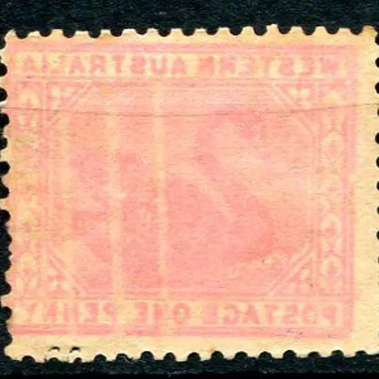 1905 1d rose-pink with fairly strong offset on the ...