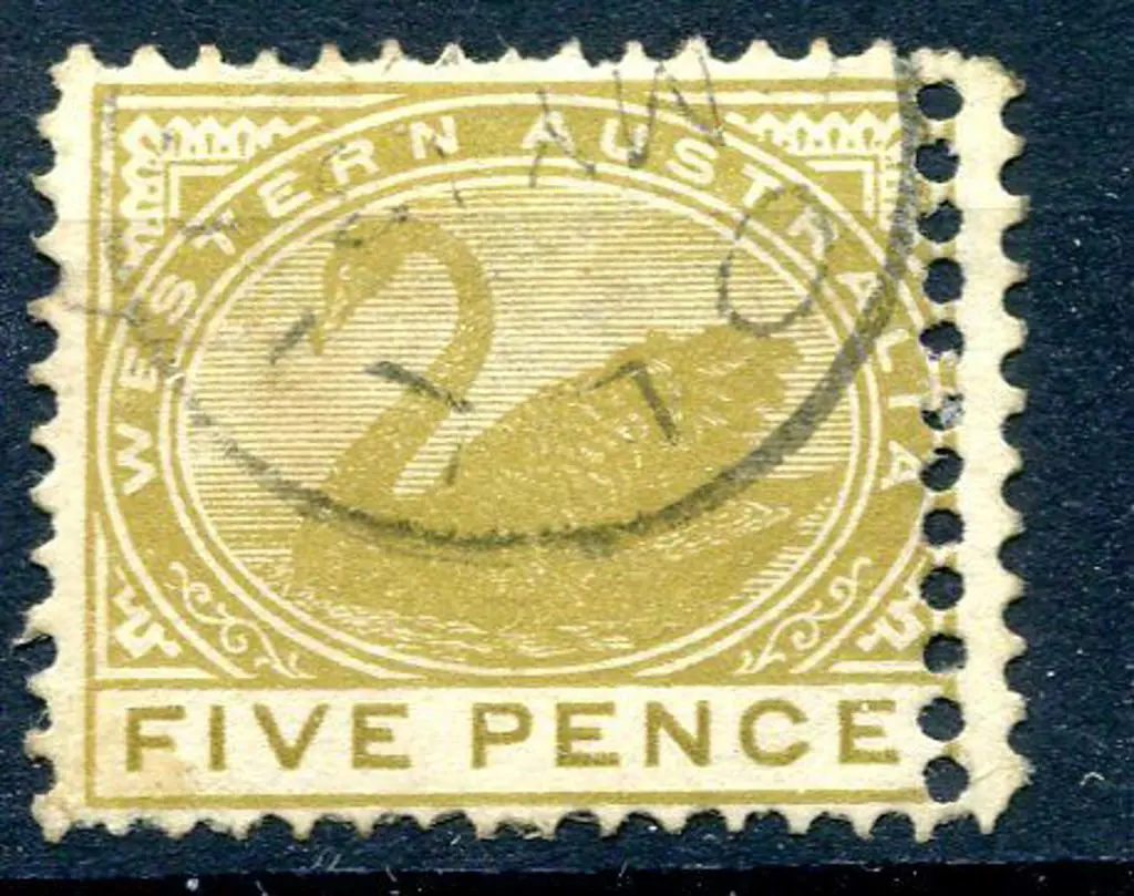 1909 5d olive-green, perf. 12x12½ with double perf ... Image 1++