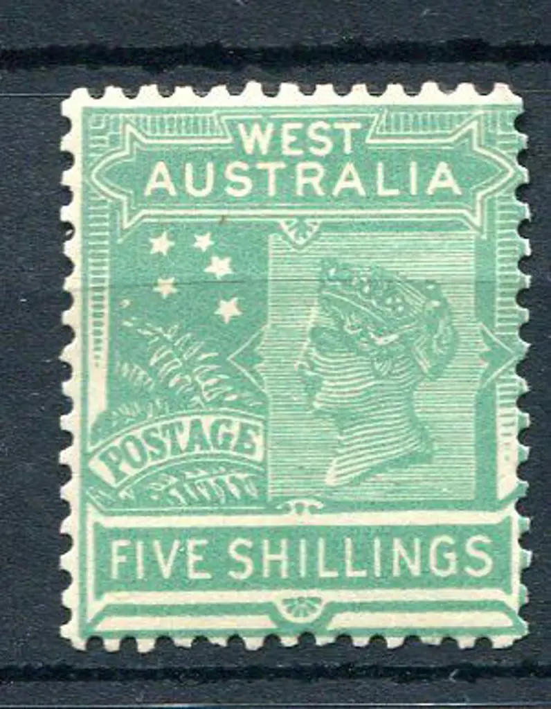 1907 5/- emerald-green, perf. 12½. MUH, centred ... Image 1++