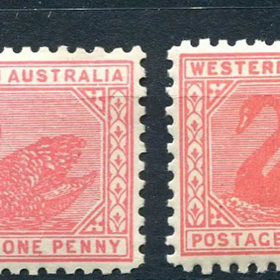 1905/08 1d rose-pink & 1d carmine-red, Crown over ...