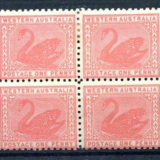 1906 1d rose-pink, wmk upright block of 4. ...