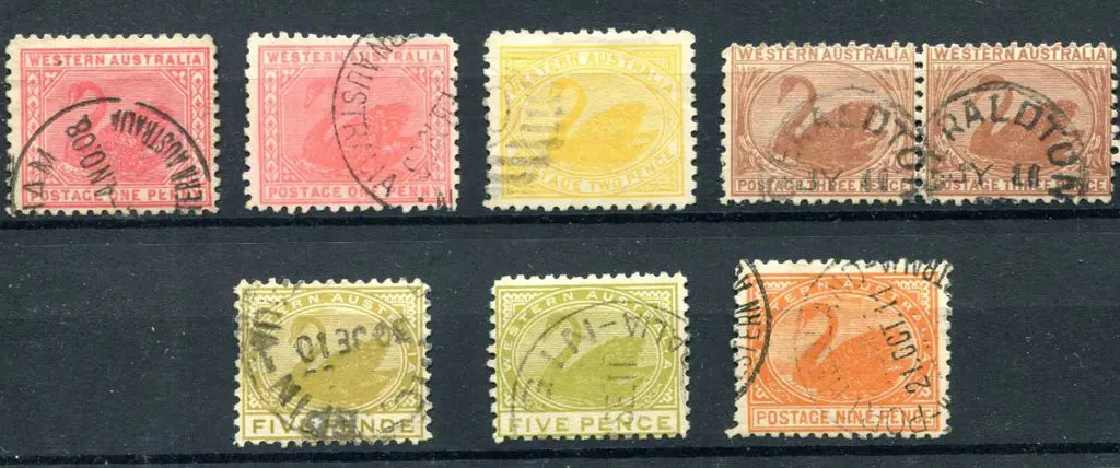 1905/12 1d rose-pink x 2 (SG 151 & 151b upright ... Image 1++