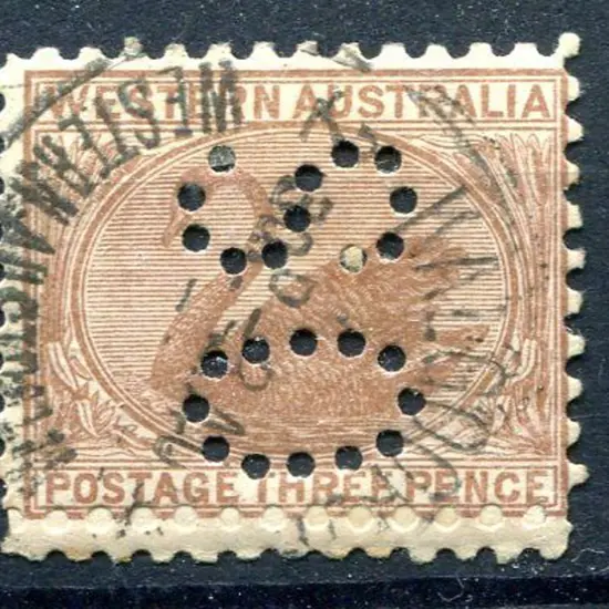 1905 3d brown with strip reinforcement & re-perfed ...
