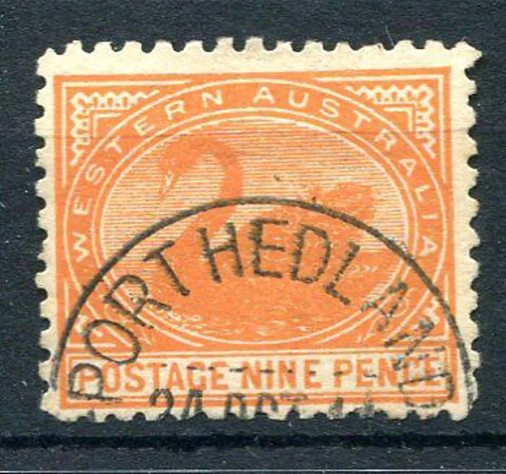 1905 9d red-orange. Fine used with Port Hedland ... Image 1++