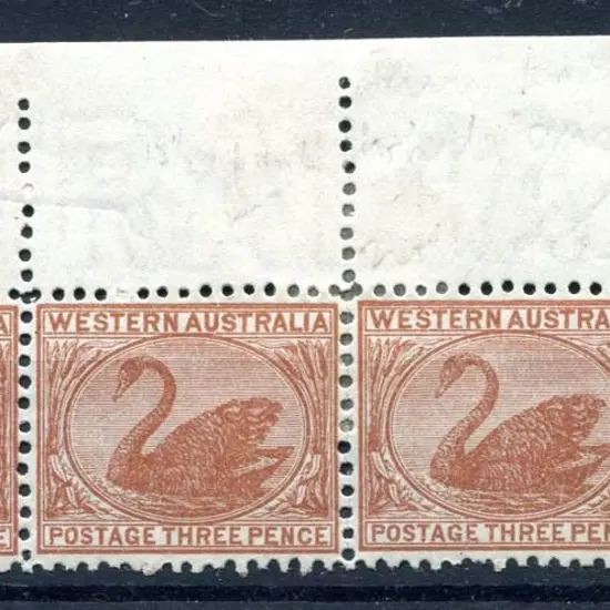 1912 3d brown with upright wmk on thin ready ...