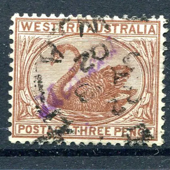 1895 3d red-brown, CR/CA wmk, perf. 14 with ...