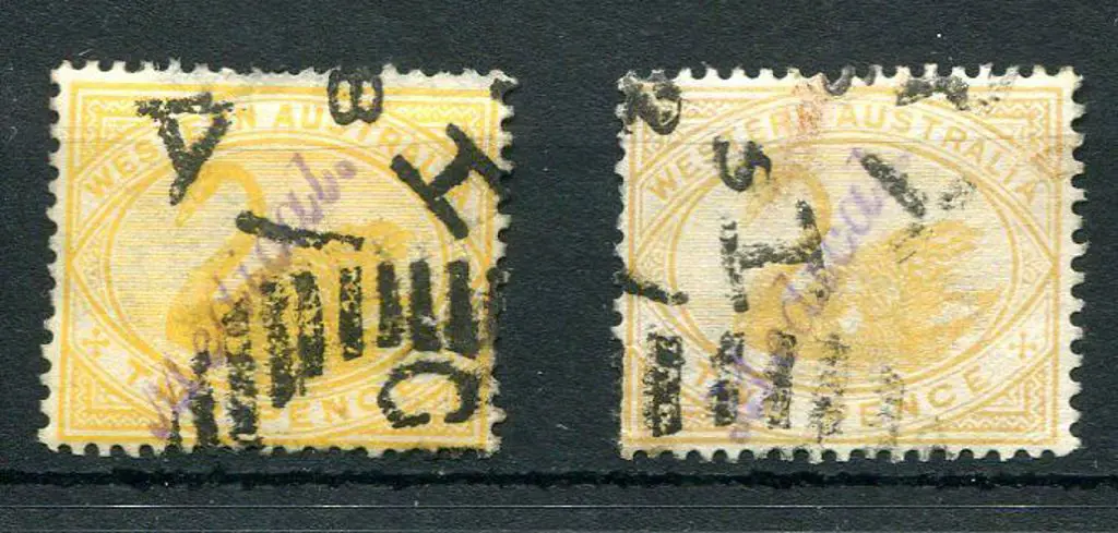 1898/1907 2d bright yellow in 2 shades, W Crown A ... Image 1++
