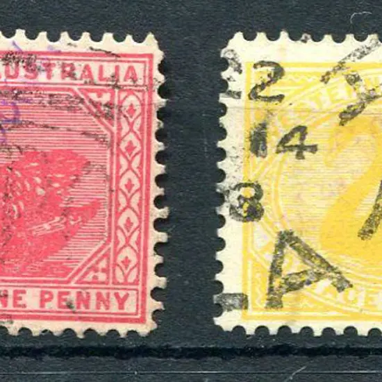 1902/11 1d carmine with upright inverted wmk & 2d ...