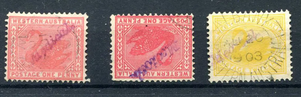1902/11 1d red, Crown/V sideways & Crown/V upright ... Image 1++