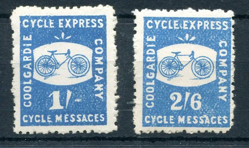 1893 1/- & 2/6d Coolgardie Cycle Express. Both ... Image 1++