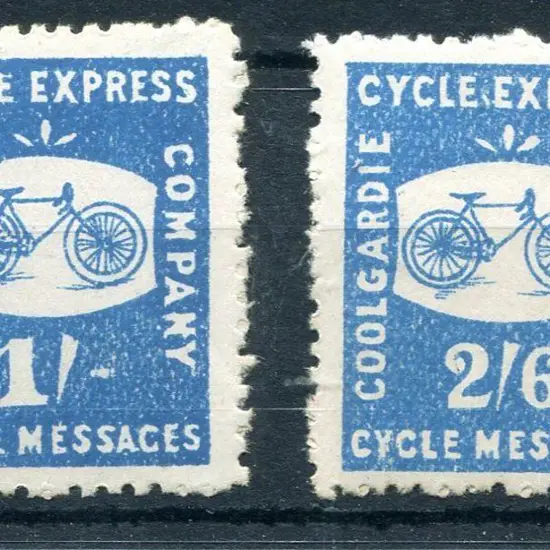 1893 1/- & 2/6d Coolgardie Cycle Express. Both ...