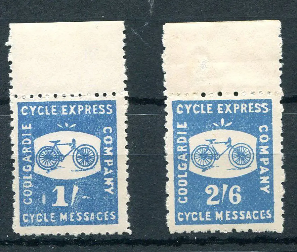 1893 1/- & 2/6d Coolgardie Cycle Express. Both ... Image 1++