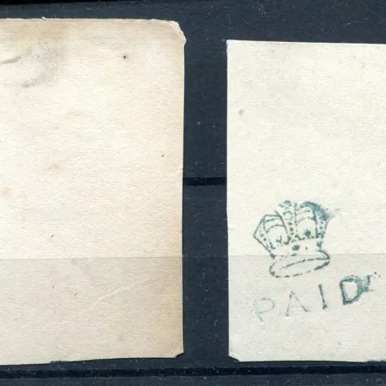 Crown "PAID" Official in black & a second in blue ...