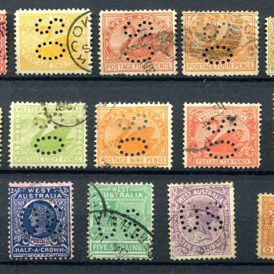 1902/11 1d to £1 orange-brown set of 15 perfined ...