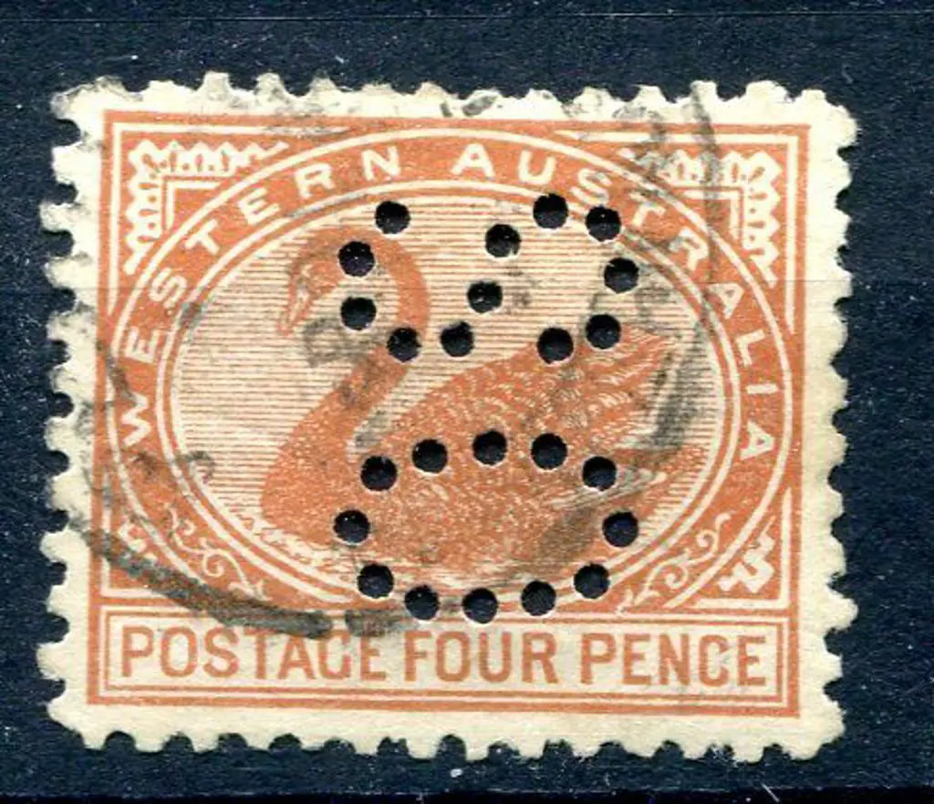 1905 5d brown perfined "OS" as above. Fine used ... Image 1++