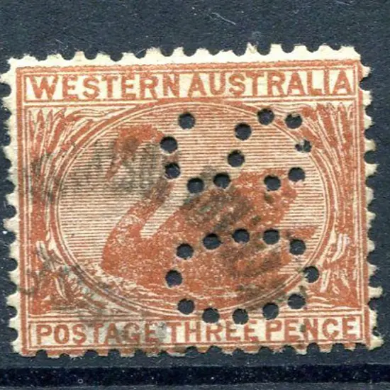 1912 3d deep orange-brown perfined "OS". Good ...