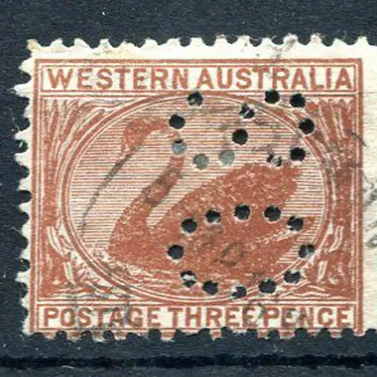 1912 3d deep orange-brown perfined "OS". Fine ...